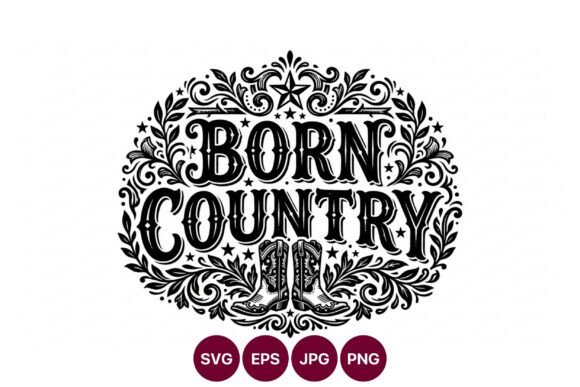 Born Country Cowboy Boots Vector Art Review for Real Embroidery Projects