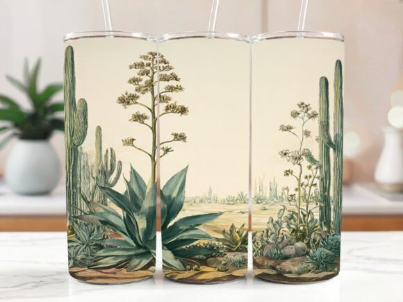 Cactus Tumbler Wrap Seamless Western