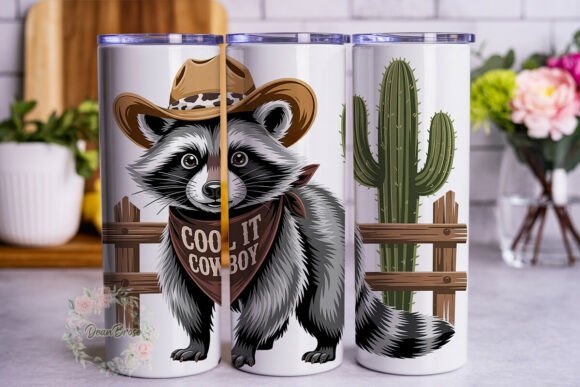 Cool Raccoon Cowboy Tumbler Wrap Design Review