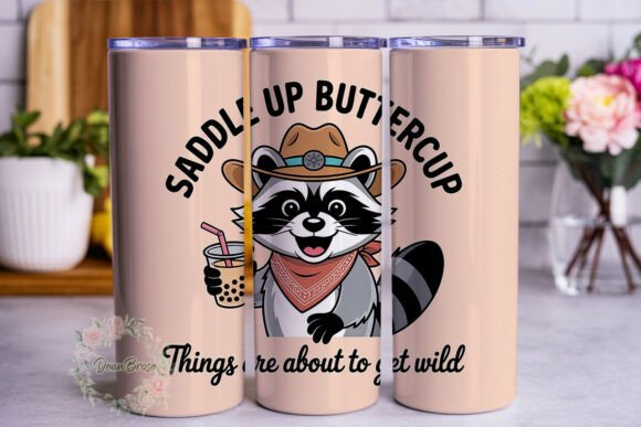Cowboy Raccoon Bubble Tea Tumbler Wrap Review