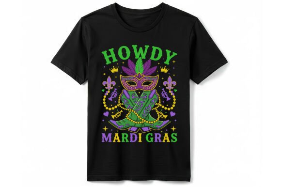 Howdy Mardi Gras Cowboy Boot T-shirt Review