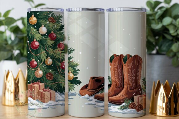 Rustic Christmas Cowboy Tumbler Design Review
