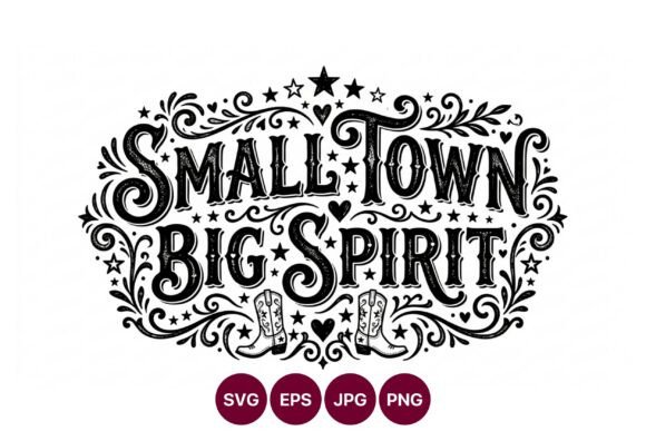 Small Town Big Spirit Cowboy Boots Embroidery Design Review
