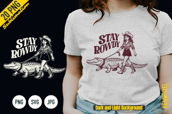 Stay Rowdy Western Cowgirl Alligator PNG Review: Real-World Embroidery Insights