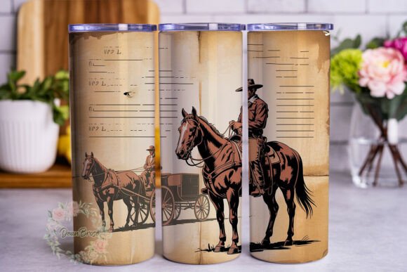 Vintage Cowboy Sepia Tumbler Wrap Review