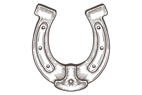 Western Horse Symbol Engraving for Real Embroidery Projects