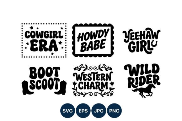 Western Phrase Set Black and White Review